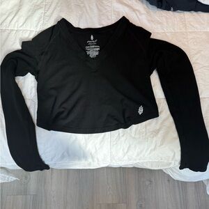 Free People V-Neck Long Sleeve